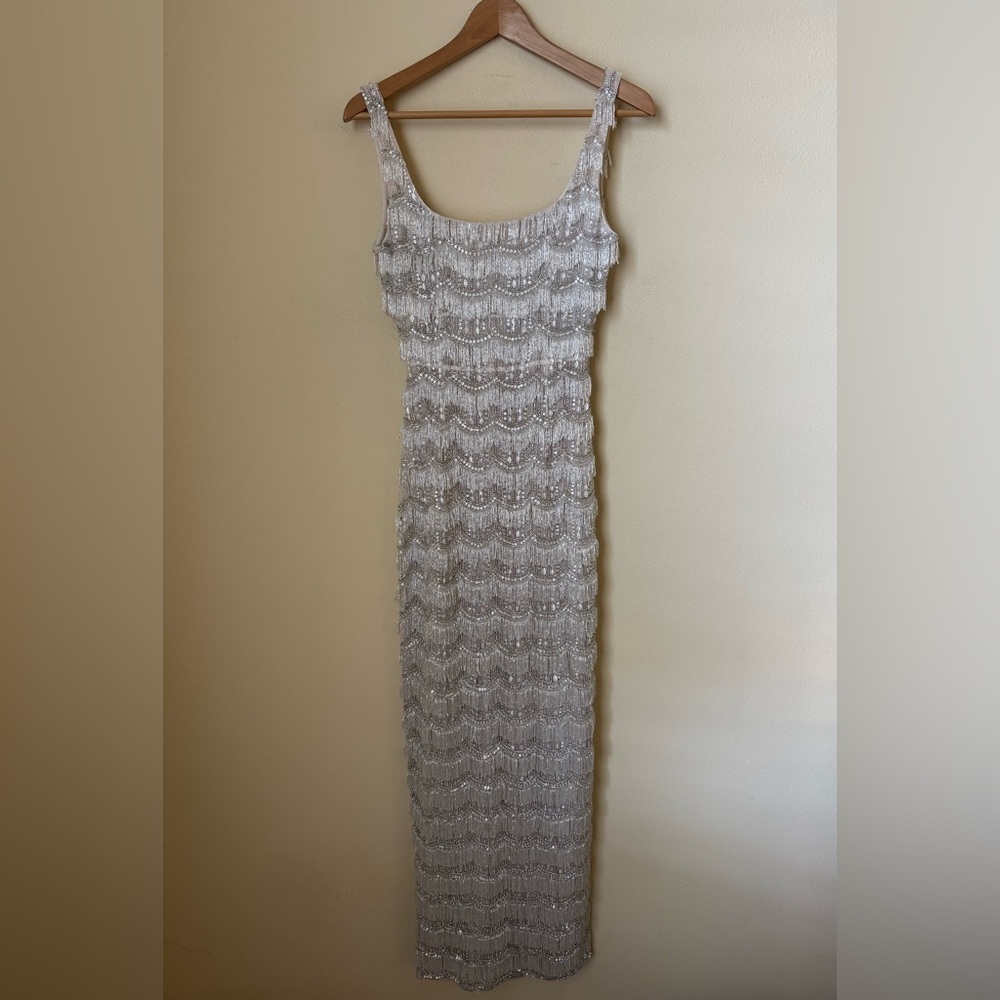 Rachel Gilbert Sadie Gown Dress Beaded Ivory Size 4 - Picture 2 of 9